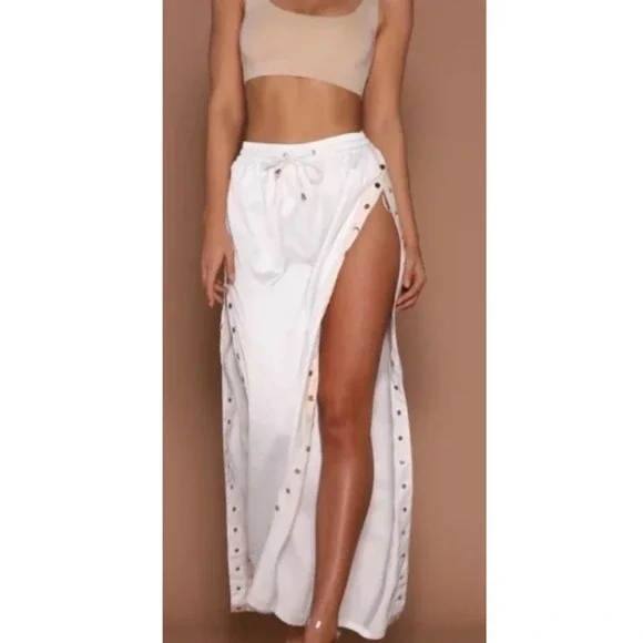 Meshki White and Tan Track Pants - Picture 9 of 11